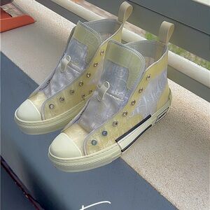 Christian Dior B23 League High Top Sneaker White Dior Oblique Canvas